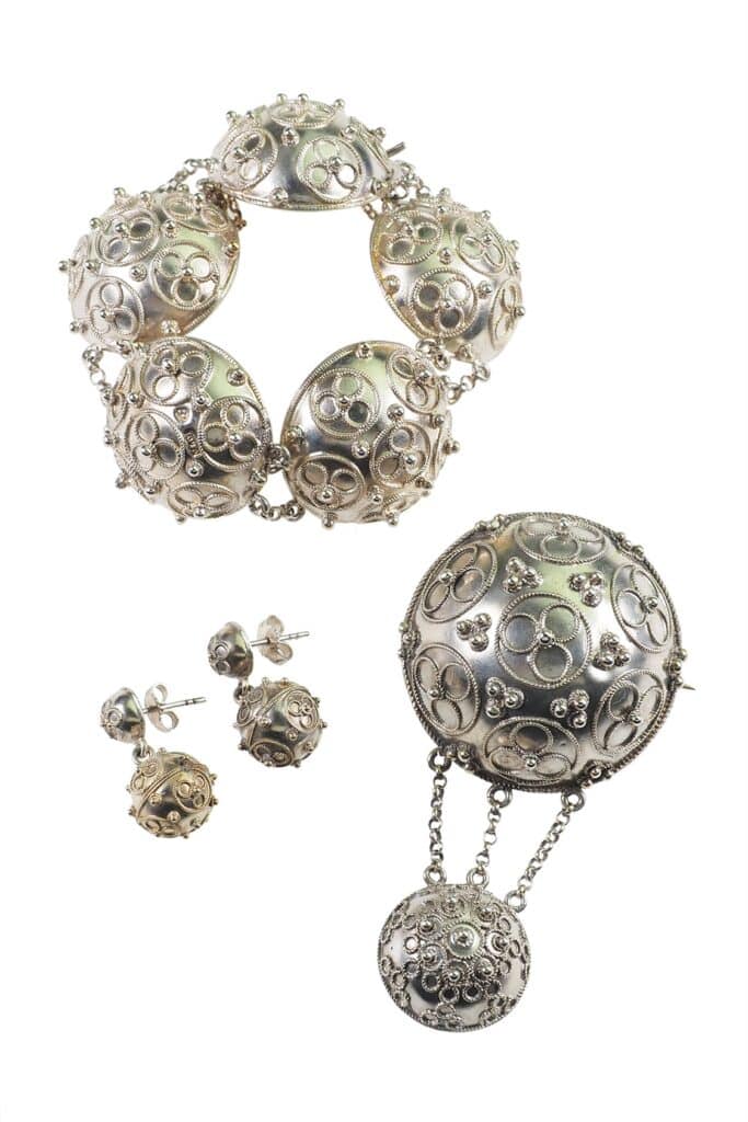 Viktorianische Set aus 835er Silber