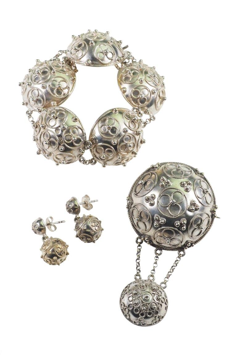 Viktorianische Set aus 835er Silber