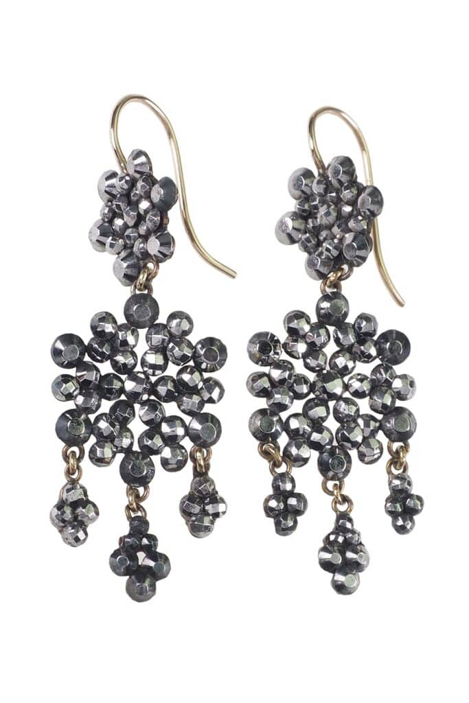 Viktorianische Ohrringe aus Stahl