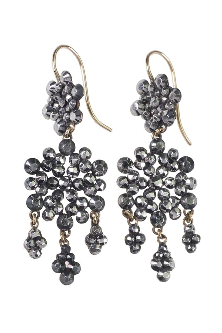 Viktorianische Ohrringe aus Stahl