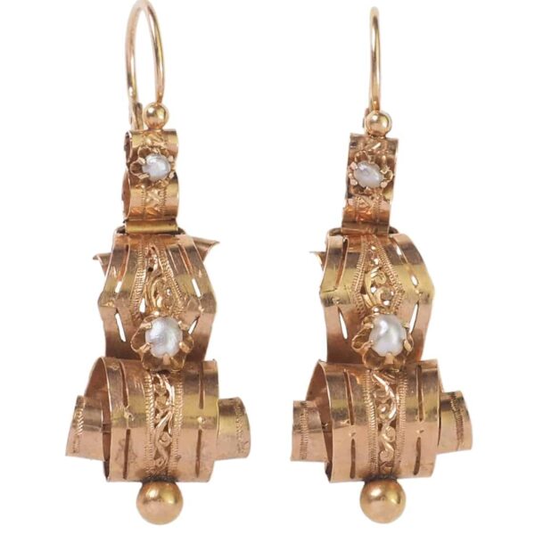 Ohrringe mit perlen aus 18 Karat Gold