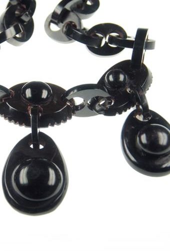 Um 1860-1870 - Jet Collier England – Bild 3