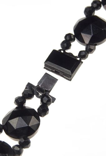 Um 1880 - Jettcollier Whitbyjet England – Bild 6