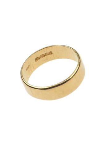 Vintage Ehering - 22 ct. Gold Ehering / Trauring, Made in London England Vintage – Bild 3