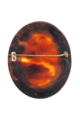 Um 1850 - Ecaille Medaillon & Brosche, Viktorianisch – Bild 5