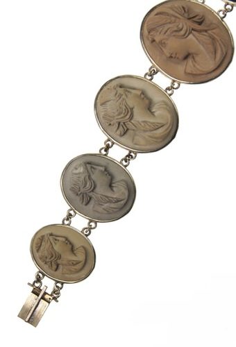 Um 1850 - Lava Set Armband, Brosche & Ohrringe Italien – Bild 4