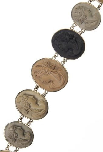 Um 1850 - Lava Set Armband, Brosche & Ohrringe Italien – Bild 5