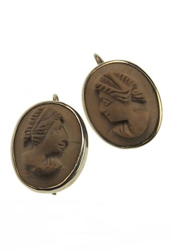 Um 1850 - Lava Set Armband, Brosche & Ohrringe Italien – Bild 8