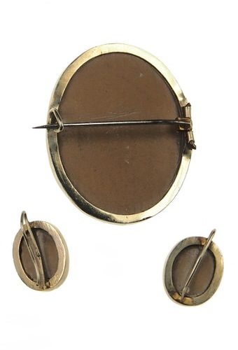 Um 1850 - Lava Set Armband, Brosche & Ohrringe Italien – Bild 9