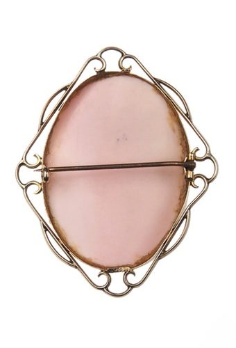 Um 1870 - Kamee Brosche Tiefseemuschel – Bild 6