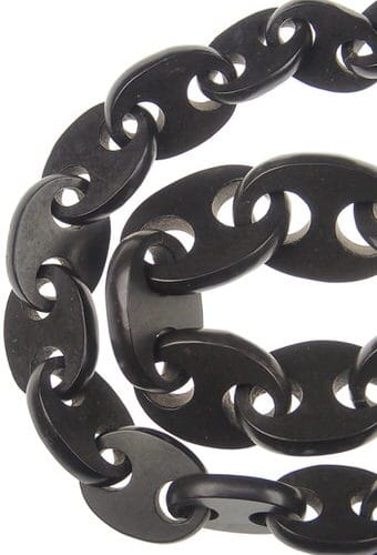 Um 1870 - Kette Vulkanit gegossen Victorian England – Bild 3