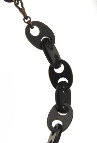 Um 1870 - Kette Vulkanit gegossen Victorian England – Bild 4