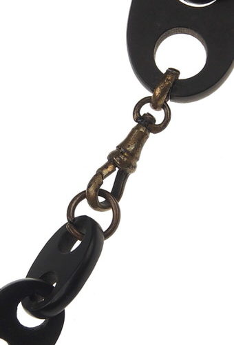 Um 1870 - Kette Vulkanit gegossen Victorian England – Bild 5