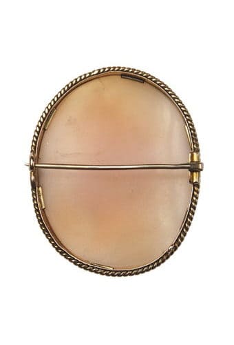 Um 1890 - Muschelkameebrosche, viktorianisch – Bild 5