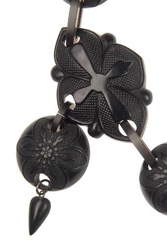 Um 1870 - Vulkanit Collier mit Vulkanitkamee Victorian England – Bild 4