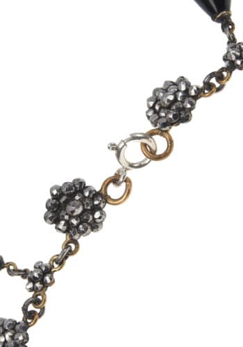 Um 1860 - Cut Steel Collier mit Jett-Tropfen Victorian England – Bild 6