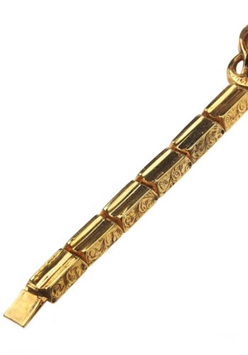 ** VERKAUFT ** Um 1870 - 15 ct. Gold Armband Almandine Victorian England - in der Originalbox! – Bild 4