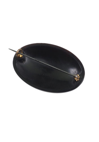 Um 1850 - Englische Brosche "Piqué", mit Gold- & Silber-Auflegearbeit – Bild 3