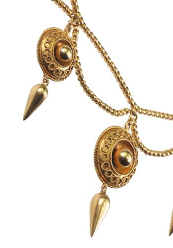 ** VERKAUFT ** Um 1860 - 18 ct. Goldcollier "Etruscan Revival", viktorianisches England – Bild 3