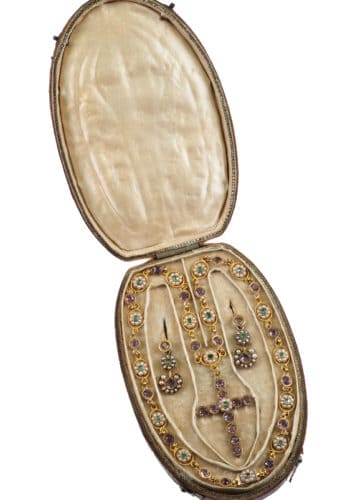 Datiert 1798 - Goldcollier mit passenden Ohrringen, in der Original Box aus der Zeit von Napoléon I. – Bild 9