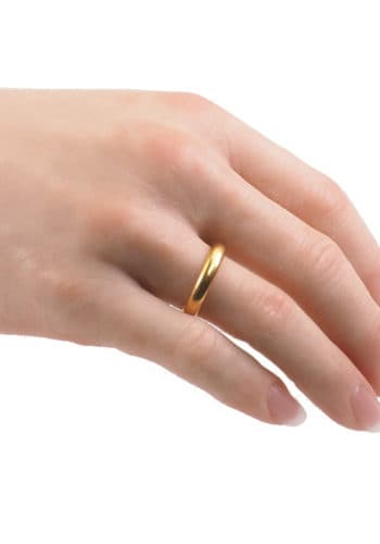 Datiert 1931 - Art déco Trauring aus 22 ct. Gelbgold, Birmingham England – Bild 4