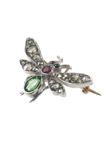 ** VERKAUFT ** Um 1900 - Brosche "Fliege" aus dem viktorianischen England, inkl. Originalbox – Bild 3