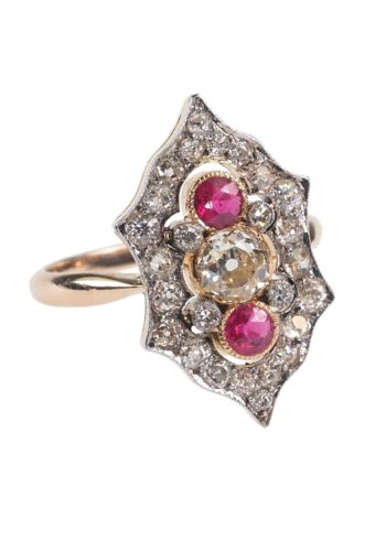 Um 1920 - Art déco Ring aus England, mit einem Schmuckgutachten! – Bild 3