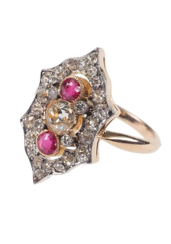 Um 1920 - Art déco Ring aus England, mit einem Schmuckgutachten! – Bild 4