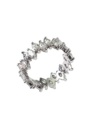 Um 1970 - 18 Karat Gold Eternityring mit Edelsteingutachten! – Bild 4