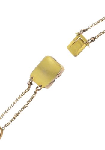 Um 1810 - Französisches Collier aus 18 Karat Gold, mit geschlossen gefassten Granaten – Bild 7