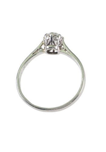 Datiert 1957 - Diamant Solitär Verlobungsring aus Platin – Bild 6