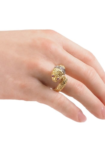 ** VERKAUFT ** Um 1980 - 18 Karat Goldring "Löwe" von Ilias Lalaounis / Griechenland – Bild 5