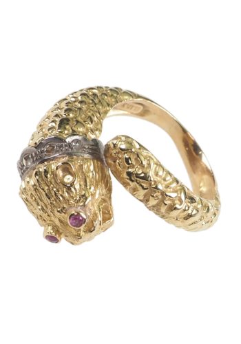 ** VERKAUFT ** Um 1980 - 18 Karat Goldring "Löwe" von Ilias Lalaounis / Griechenland – Bild 3