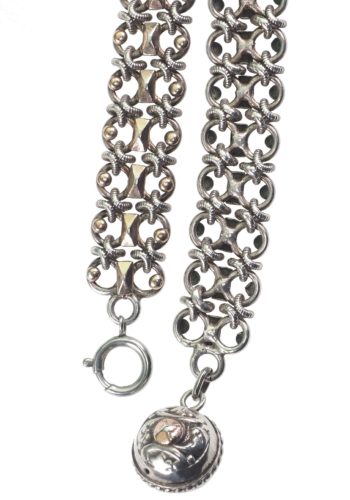 Um 1900 - Sterling Silber Armband aus Frankreich, mit Goldauflage – Bild 4