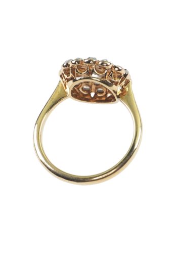 ** VERKAUFT ** Um 1920 - Art déco Diamantring / Verlobungsring mit 26 Diamanten – Bild 5