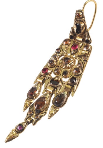 ** VERKAUFT ** Um 1800 - Katalanische Granatohrringe aus 18 Karat Gold – Bild 4