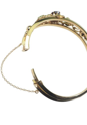 ** VERKAUFT ** Um 1910 - Suffragettenschmuck Goldarmreif / Edwardian – Bild 4