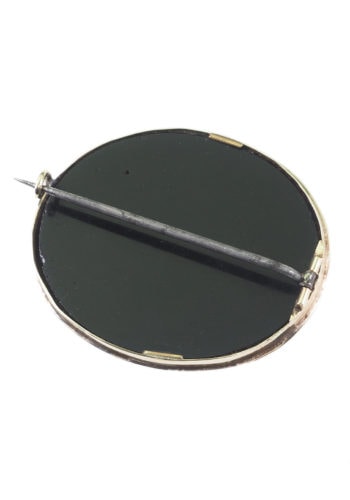 Um 1850 - 18 ct. Gold Brosche mit Mikromosaik "Petersdom" Italien – Bild 5