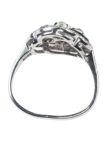 ** VERKAUFT ** Um 1930 - Art déco 18 ct. Gold Ring mit Onyx & Diamanten – Bild 5