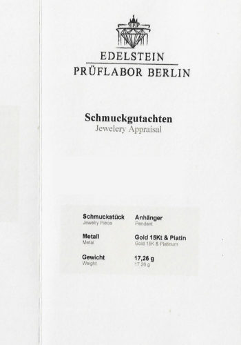 Um 1970 - Diamantanhänger aus England, inklusive Edelsteinezertifikat! – Bild 6