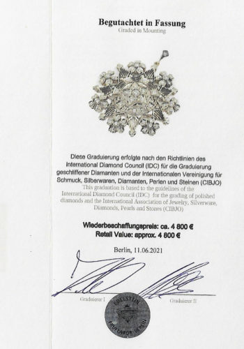 Um 1970 - Diamantanhänger aus England, inklusive Edelsteinezertifikat! – Bild 7