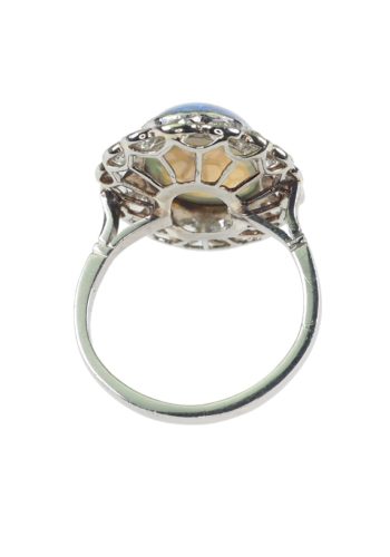 ** VERKAUFT ** Um 1930 - Art déco Opalring, inklusive Edelsteinezertifikat! – Bild 5