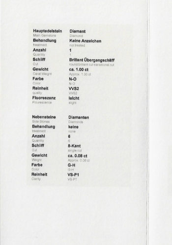 Um 1950 - Vintage-Verlobungsring mit gelbem Diamant Einkaräter, inkl. Edelsteinezertifikat! – Bild 8