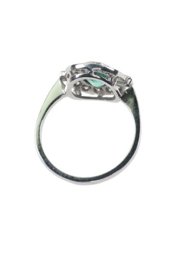 Second Hand - Platin Smaragdring mit Edelsteinzertifikat! – Bild 5