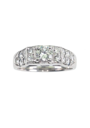 Um 1970 - Vintage-Verlobungsring / Diamantring aus den USA – Bild 3