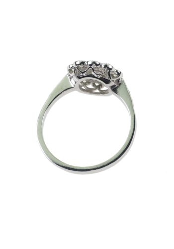 Um 1960 - Vintage-Verlobungsring / Cluster Diamantring Daisy – Bild 5