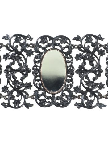 Um 1825 - Berliner Eisen Armband mit polierten Stahlplatten – Bild 4