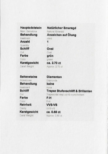 ** VERKAUFT ** Um 1970 - Smaragdring inklusive Edelsteinezertifikat! – Bild 6