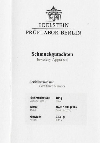 Um 1980 - Saphirring / Vintage-Verlobungsring, inkl. Edelsteingutachten! – Bild 7