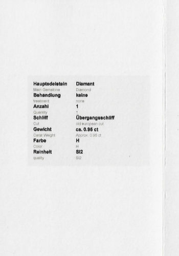 Um 1960 - Diamant Solitär Verlobungsring, inkl. Edelsteingutachten! – Bild 8